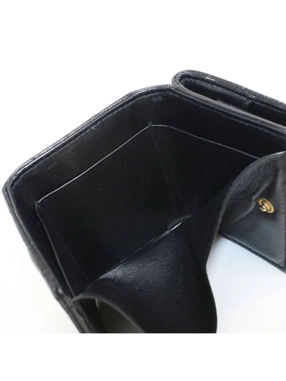 Saint Laurent Origami Tiny Wallet YSL Monogram Trifold Calf - Picture 4 of 7